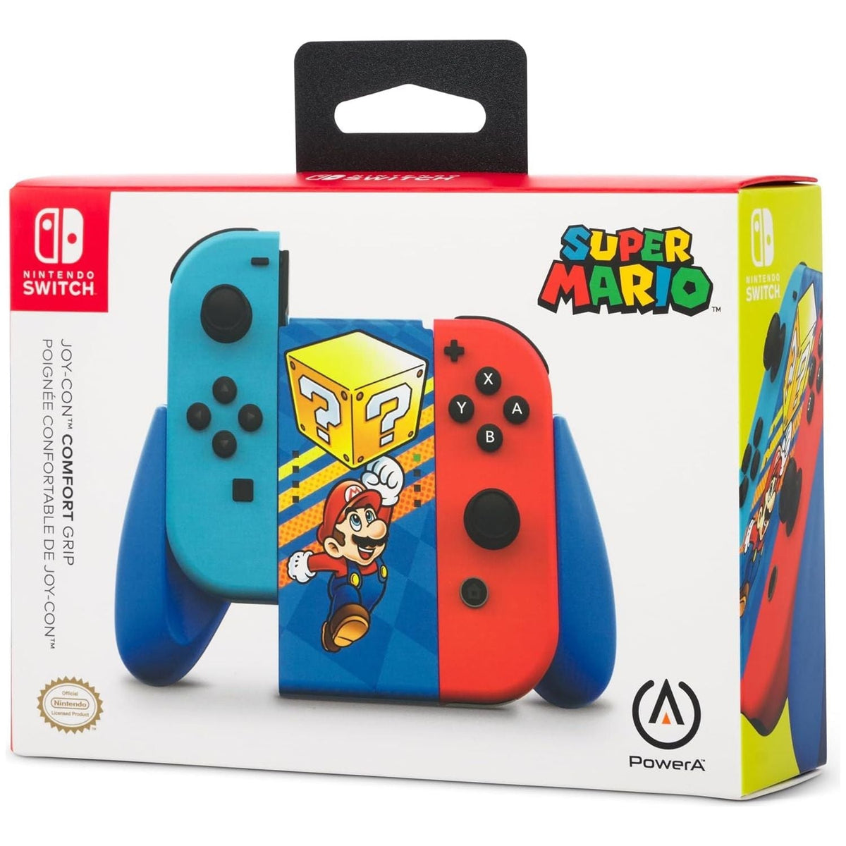 PowerA Joy-Con Comfort Grip for Nintendo Switch, OLED & Lite – Mystery Block Mario Edition, Officially Licensed