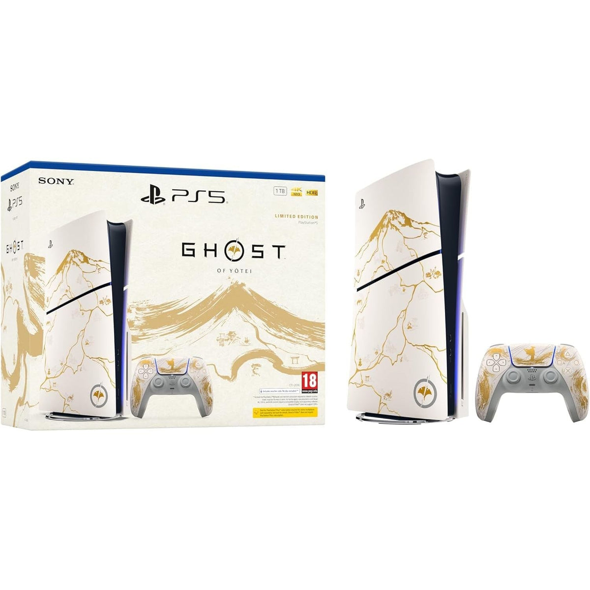 PlayStation 5 Console – Ghost of Yotei Gold Limited Edition Bundle