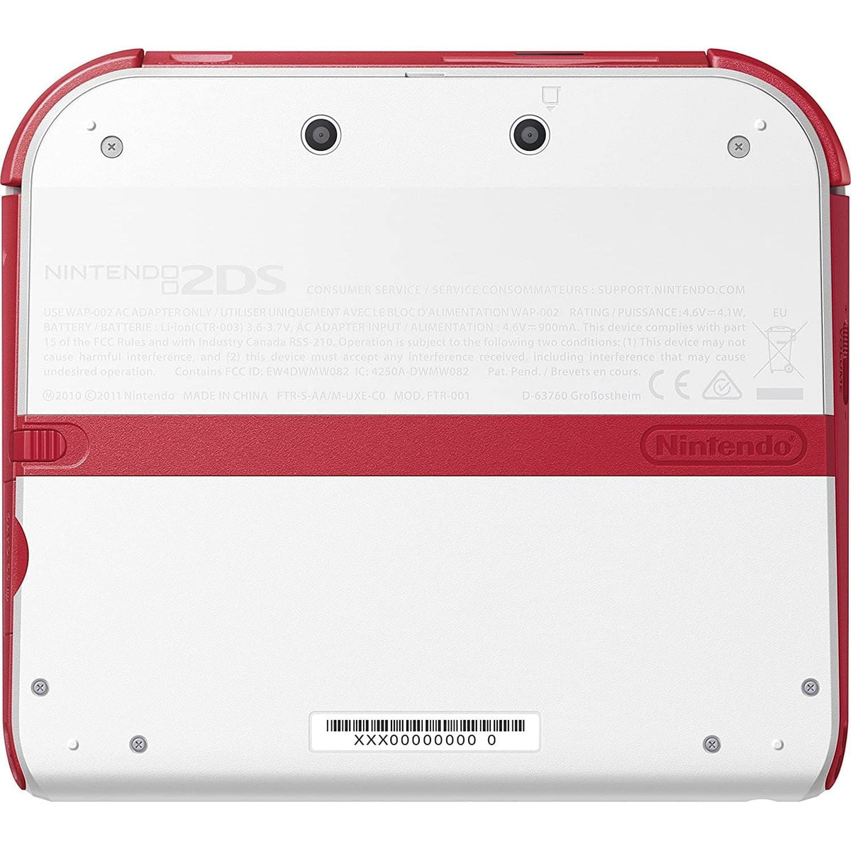 Nintendo Handheld Console 2DS - White and Red