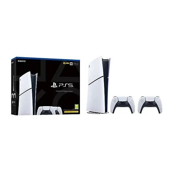 PlayStation 5 Digital Slim Console Bundle with Two DualSense Wireless Controllers