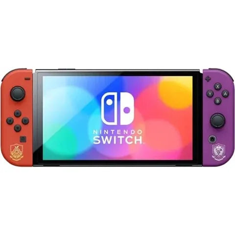 Nintendo Switch Console – 64GB OLED, Scarlet/Violet Edition with Red/Purple Joy-Con(Only Console)