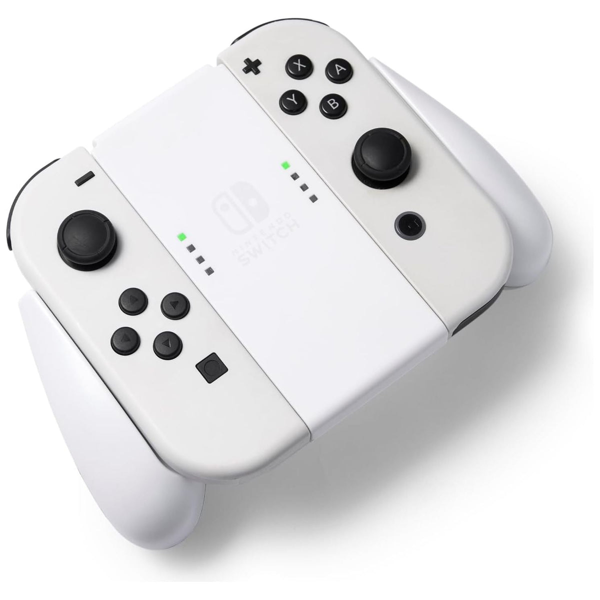 PowerA Joy-Con Comfort Grip for Nintendo Switch & OLED – Rubberised Handle, Secure Sliding Design, Officially Licensed – White