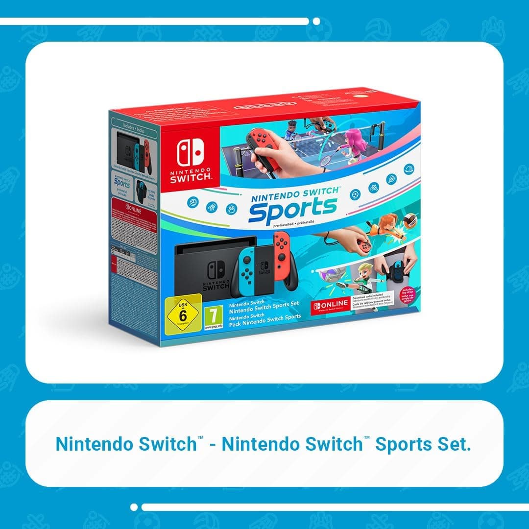 Nintendo Switch Neon Red/Neon Blue Sport Set