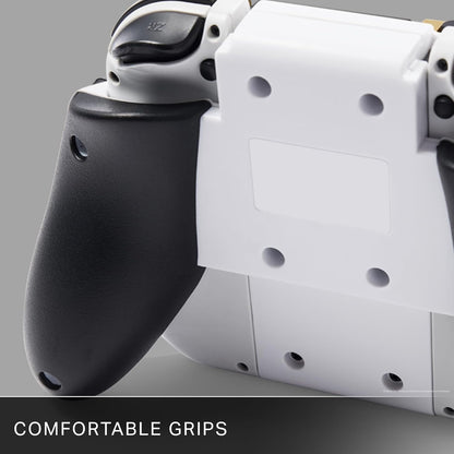 PowerA Joy-Con Comfort Grip for Nintendo Switch & OLED – Rubberised Handle, Secure Sliding Design, Officially Licensed – White