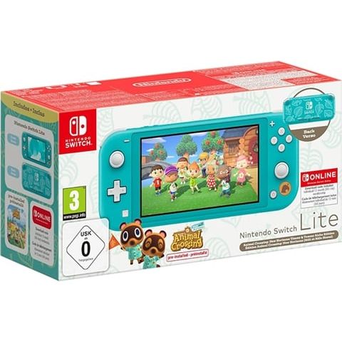 Nintendo Switch Lite 32GB Timmy & Tommy Aloha Edition Turquoise Console – Animal Crossing: New Horizons Pre-Installed