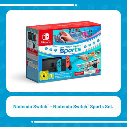 Nintendo Switch Sports Set - 32GB - Motion Sensors Controller - Pre Installed 7 Games