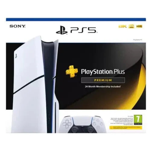 Sony PlayStation 5 (PS5) Disc Console Slim with 24-Month PS Plus Premium Subscription