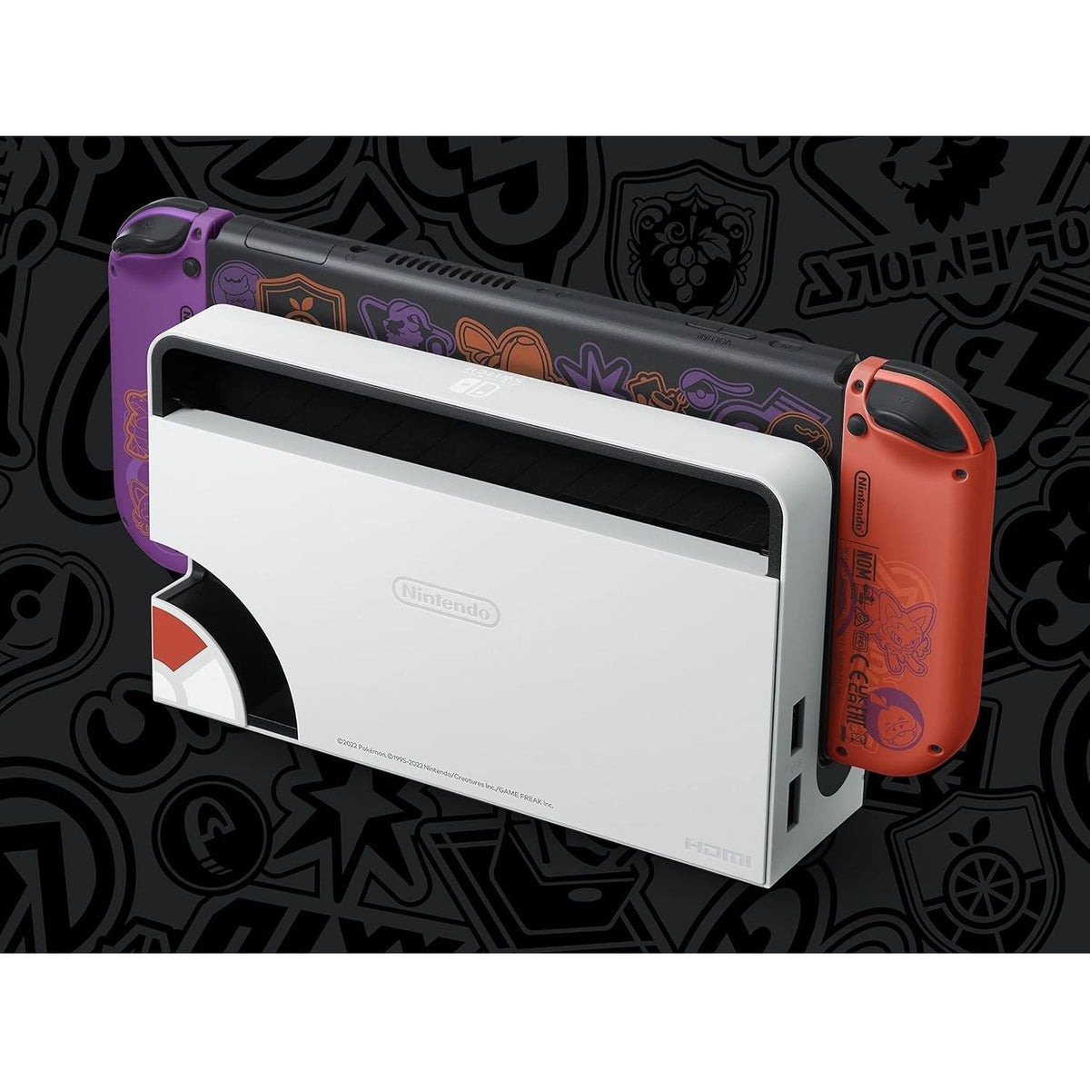 Switch Console, 64GB OLED Scarlet Violet + Red Purple Joy-Con