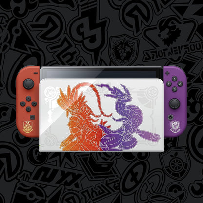 Switch Console, 64GB OLED Scarlet Violet + Red Purple Joy-Con