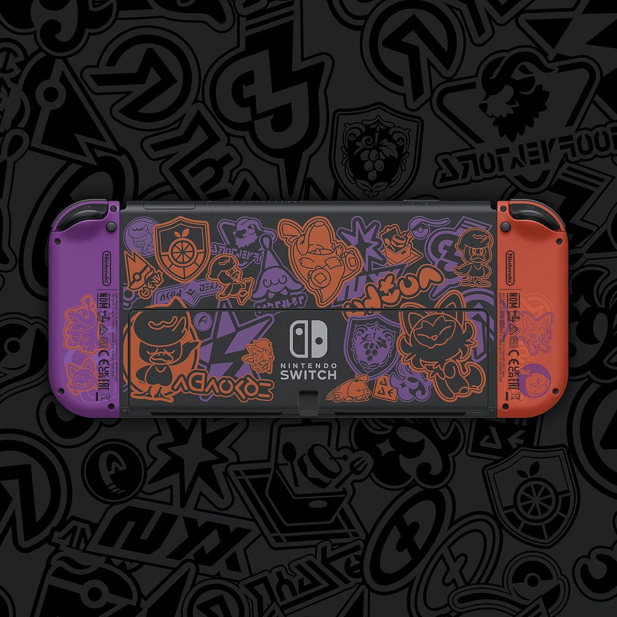 Switch Console, 64GB OLED Scarlet Violet + Red Purple Joy-Con