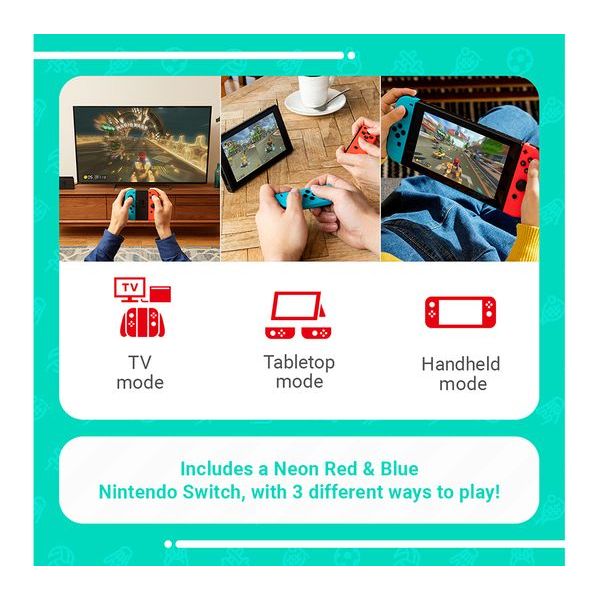 Nintendo Switch Neon Red & Blue Sports & Nintendo Switch Online 12 Month Membership