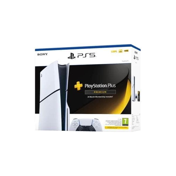 Sony PlayStation 5 (PS5) Disc Console Slim with 24-Month PS Plus Premium Subscription