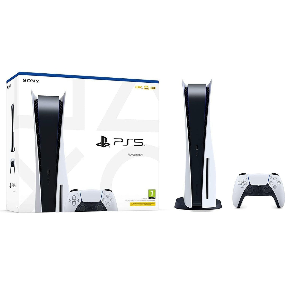 PlayStation 5 Console Disc Edition + with extra PlayStation 5 DualSense Wireless Controller(Bundle)