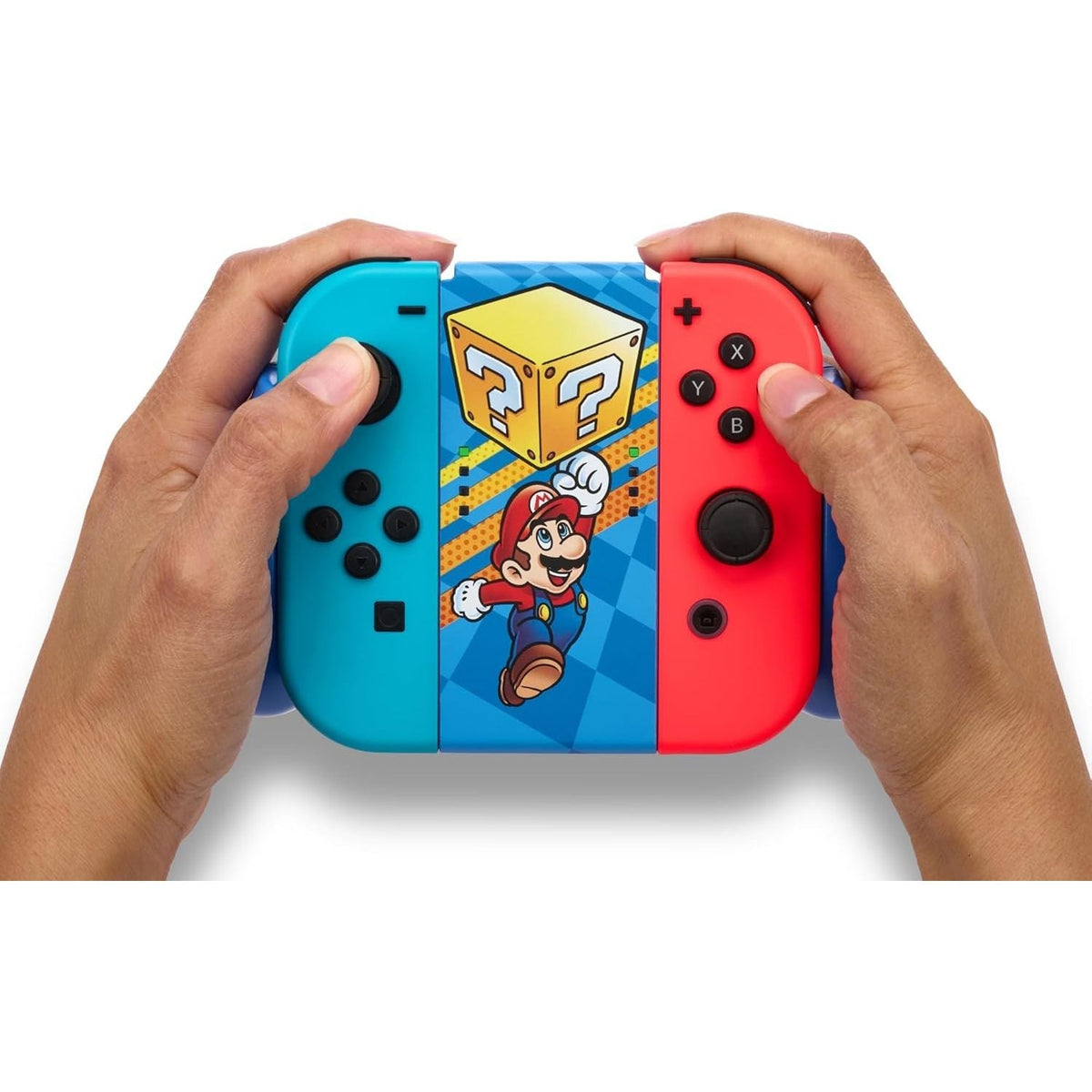 PowerA Joy-Con Comfort Grip for Nintendo Switch, OLED & Lite – Mystery Block Mario Edition, Officially Licensed