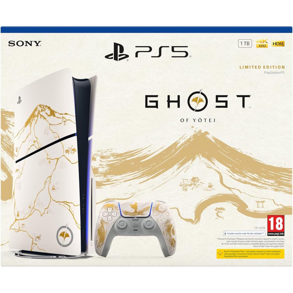PlayStation 5 Console – Ghost of Yotei Gold Limited Edition Bundle