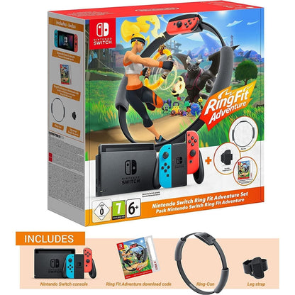 Nintendo Switch Neon Red/Blue with Ring Fit Adventure