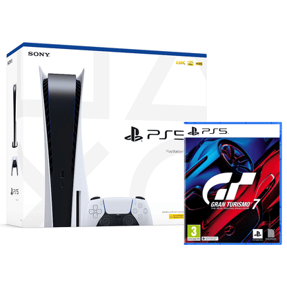 PlayStation 5 Console Disc Edition + Gran Turismo 7 for PS5 game (Bundle)