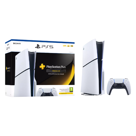 Sony PlayStation 5 (PS5) Slim Disc Console with 24-Month PS Plus Premium Subscription