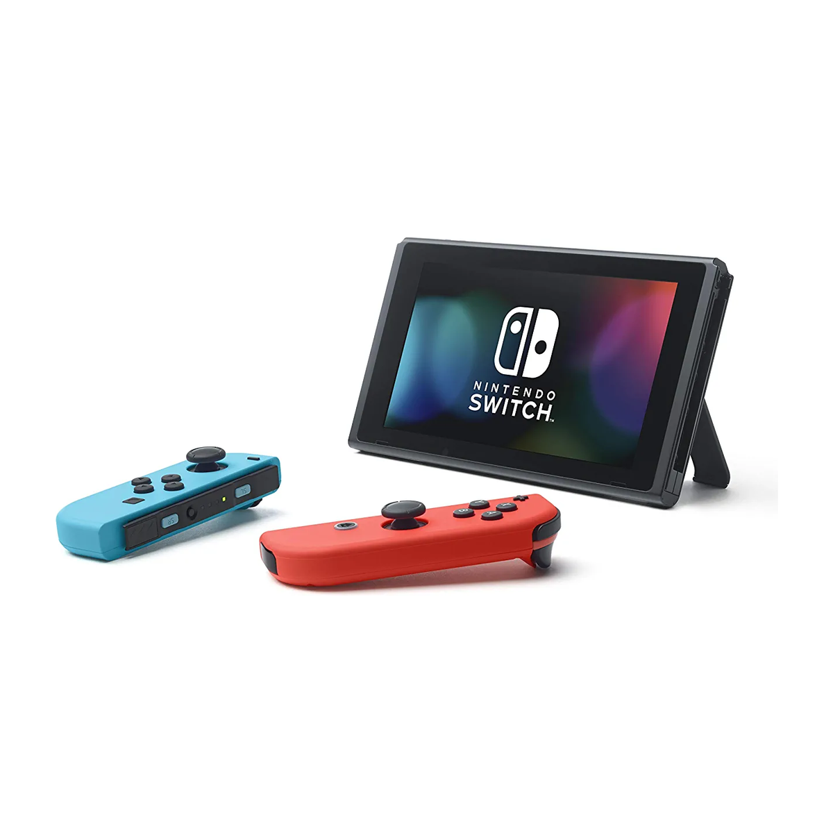 Nintendo Switch 32GB with Neon Red & Blue Wireless Controllers (Console Only)