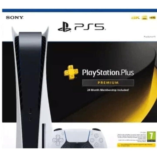 Sony PS5 Disc Console + PlayStation Plus Premium 24 Month Subscription